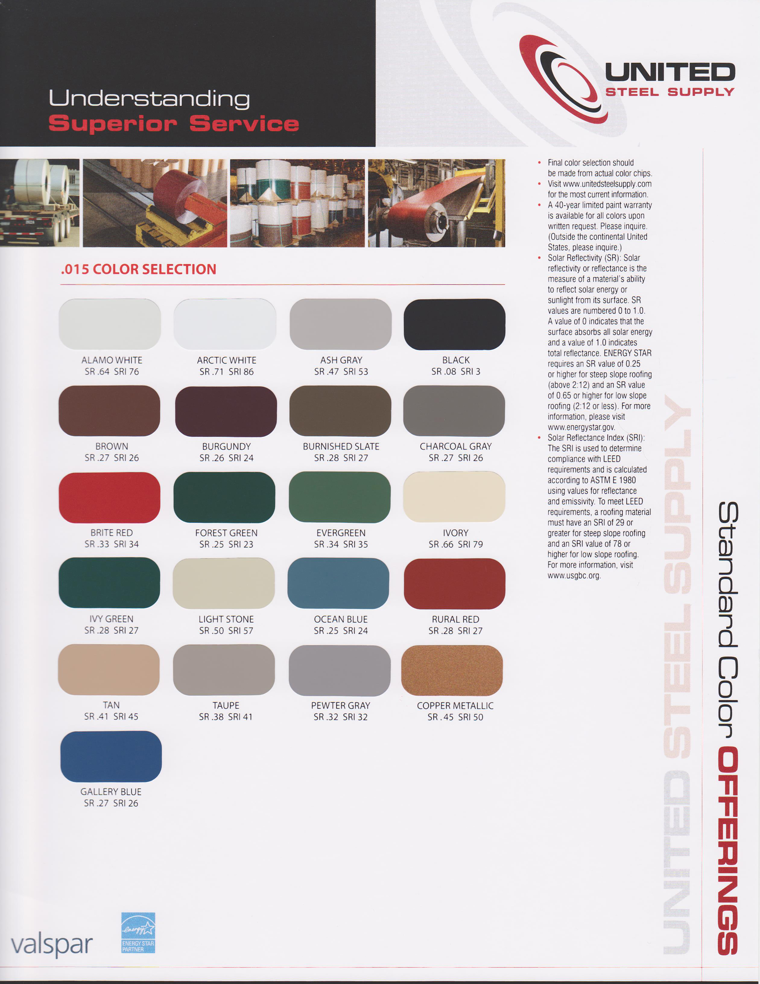 United Steel Supply Color Chart
